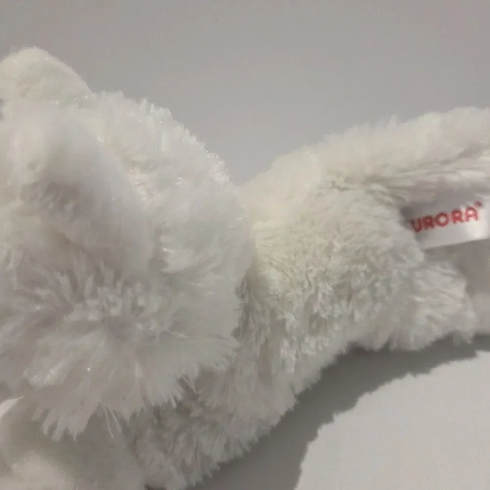 Aurora Mini Flopsy White Arctic Fox 9 Inch Plush Stuffed Animal Toy